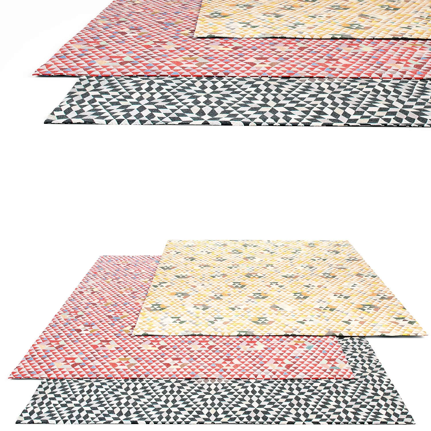 decoration – Golran Triangles rug set 2 3ds Max
