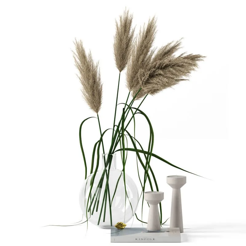 decoration – Grass in round vase 01 3ds Max