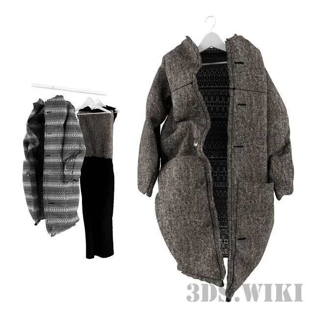decoration – Guy’s coat on a hanger 3ds Max