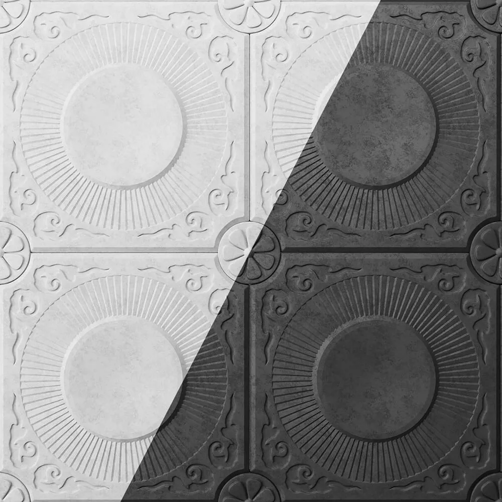 decoration – Gypsum panel chamomile 3ds Max