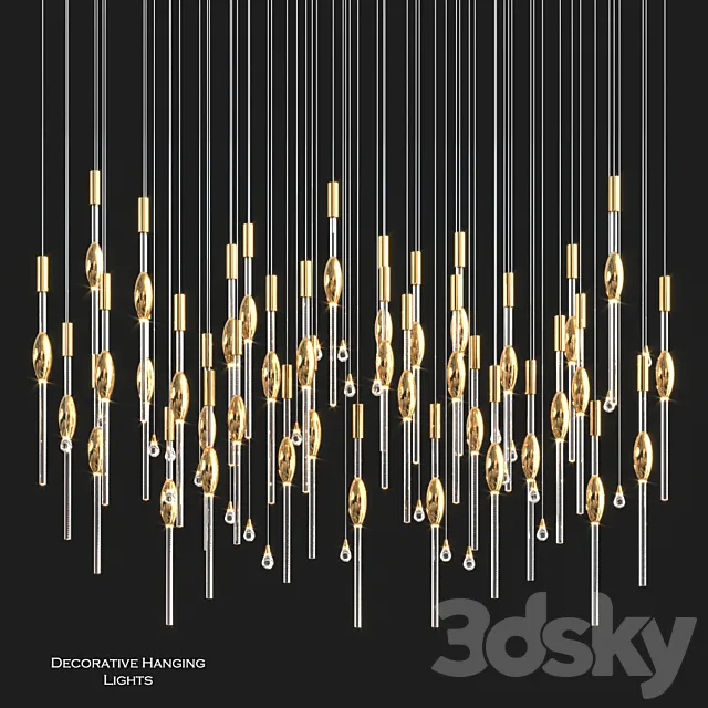 Decoration hanging lights 3ds Max