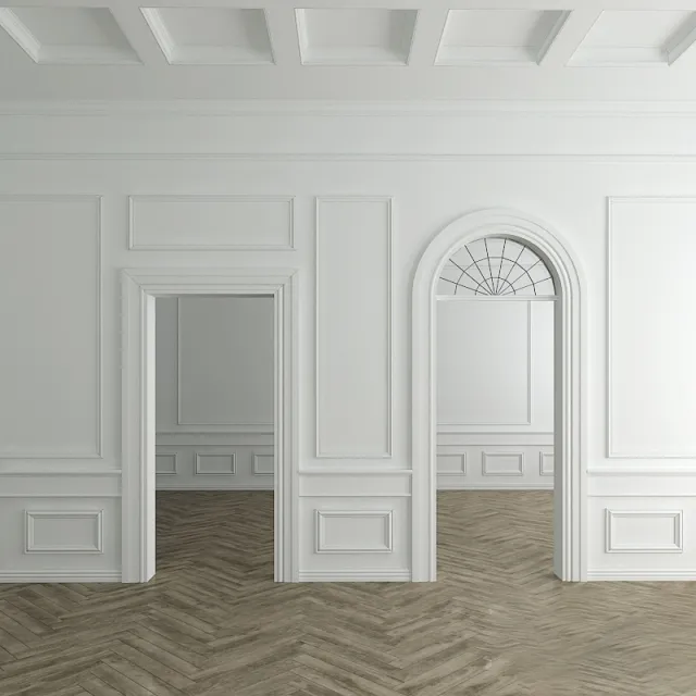 decoration – Harmony stucco decoration of the walls and openings 3ds Max