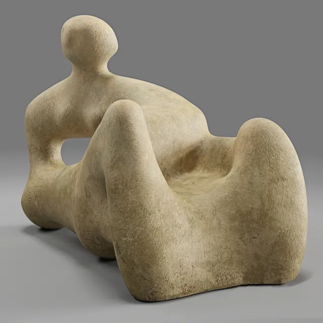decoration – Henry Moore Recumbent Figure 3ds Max