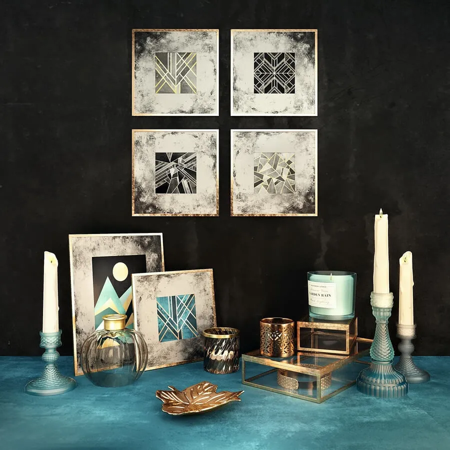 decoration – H&M accessories set 3ds Max