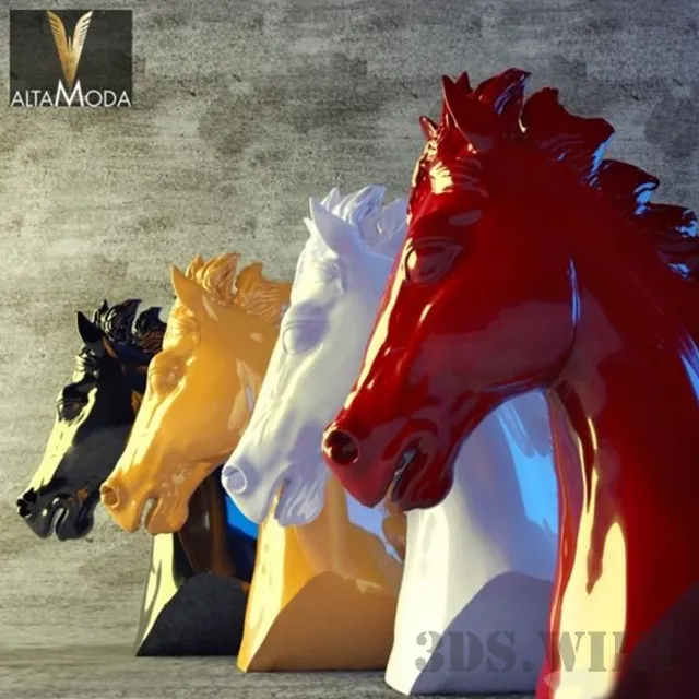 decoration – Horse heads 3ds Max