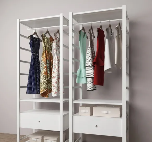decoration – IKEA cabinet and women’s clothing 3ds Max