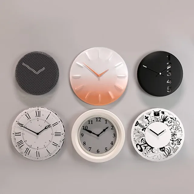 decoration – IKEA wall clocks 3ds Max
