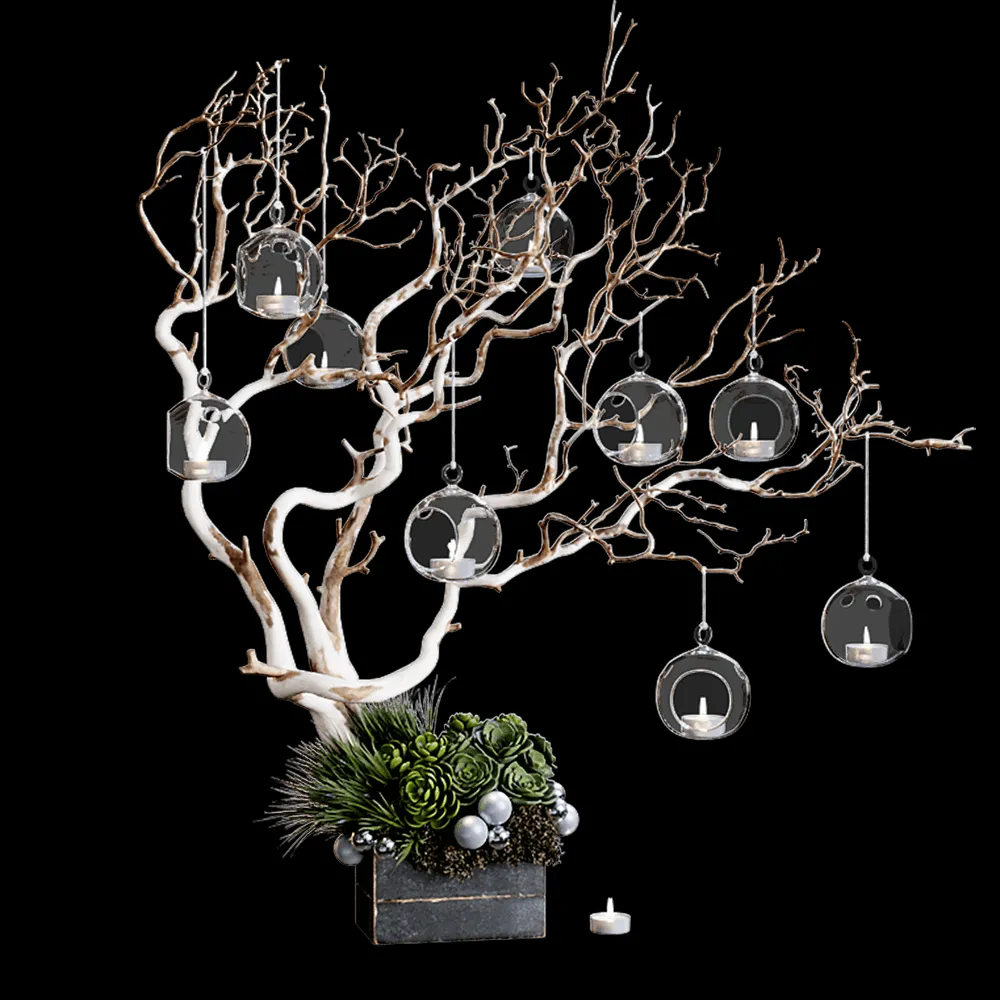 decoration – Ikebana with candles 3ds Max