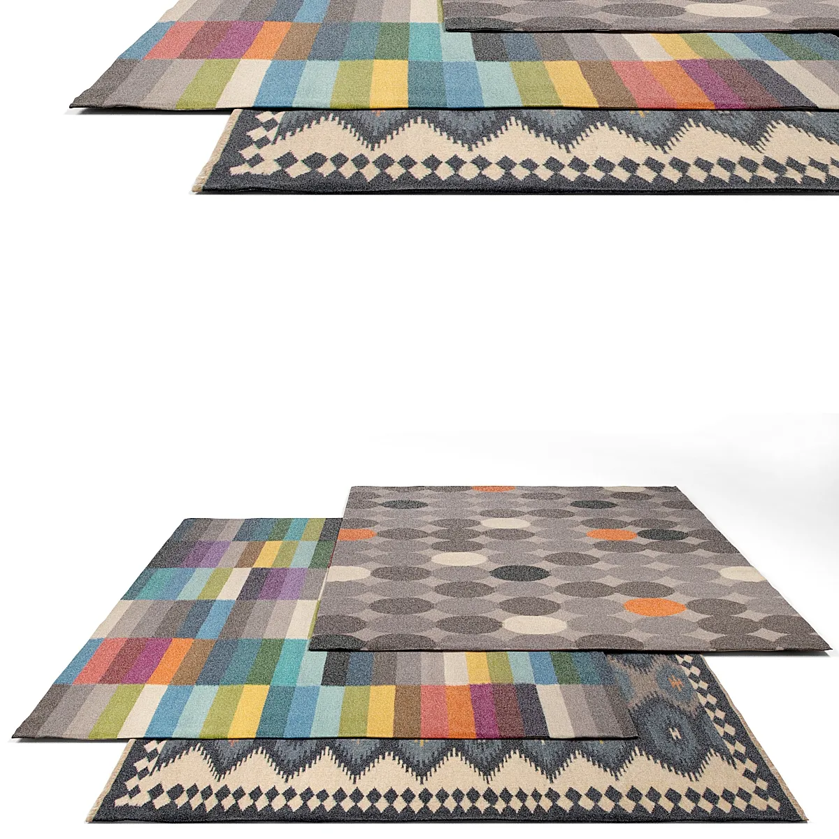 decoration – Jaipur Living FlatWeave rug set 2 3ds Max