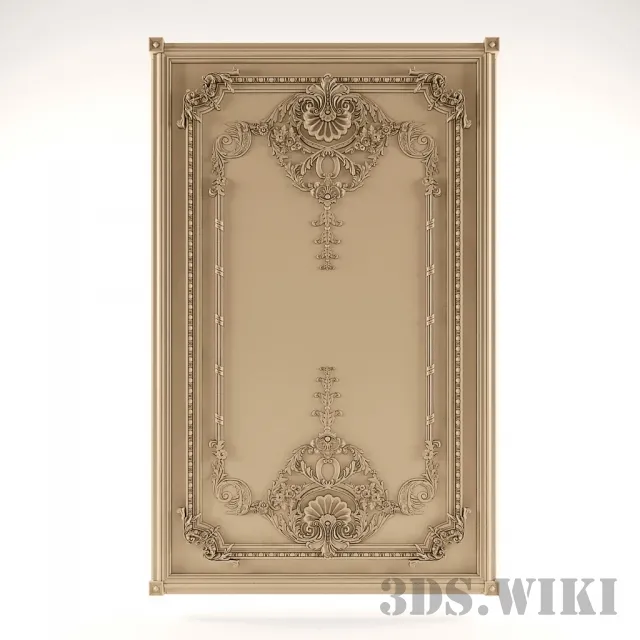 decoration – Large rectangular stucco pattern 3ds Max