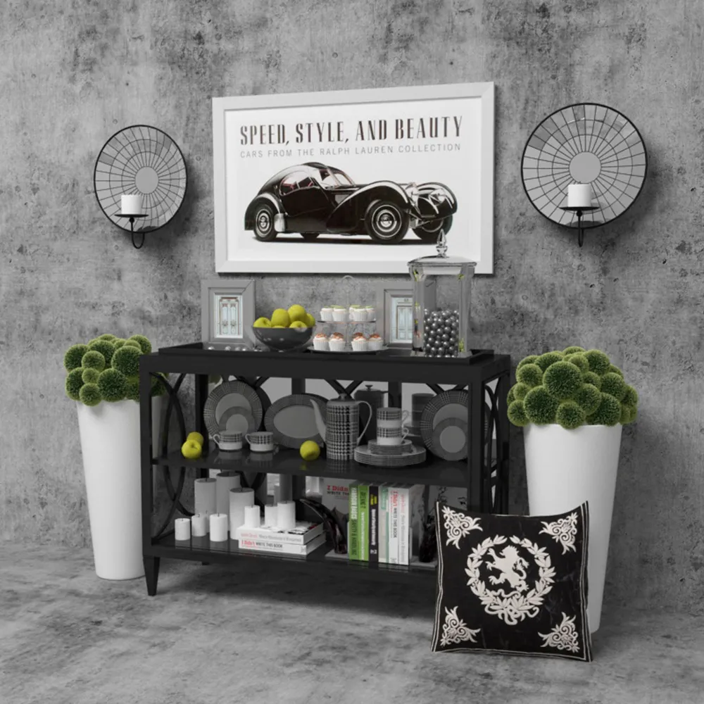 decoration – Large set of interior items 3ds Max