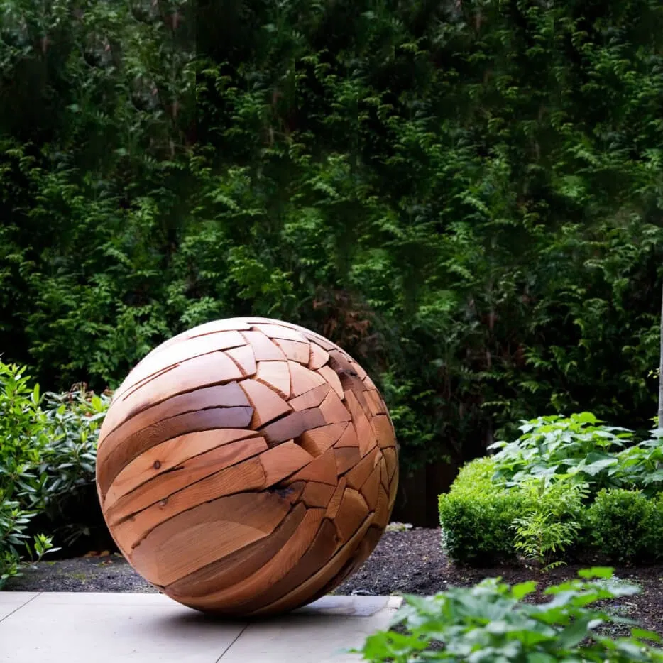 decoration – Large wooden ball sculpture 3ds Max