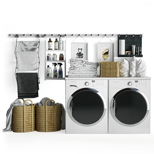 decoration – Laundry Set 02 3ds Max