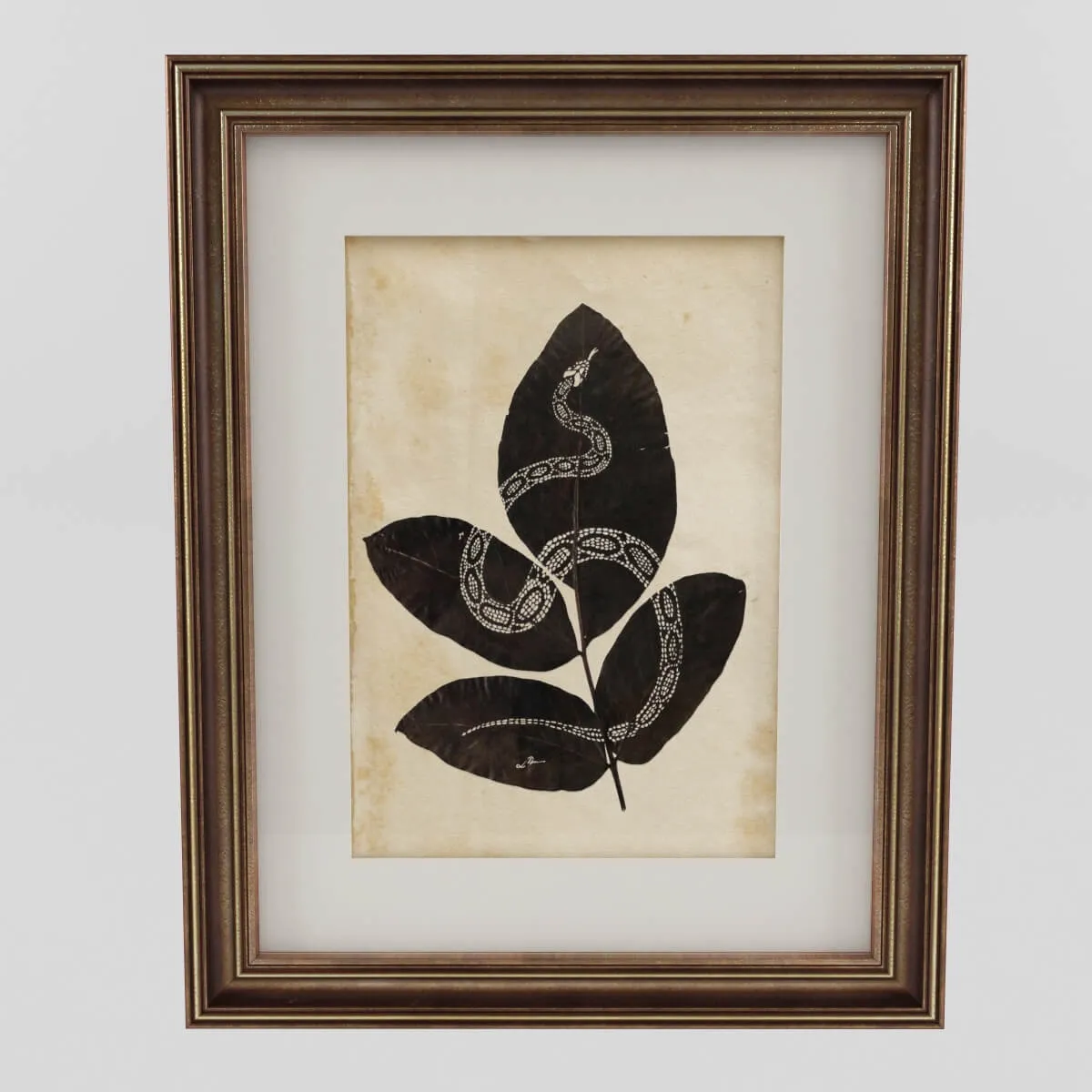 decoration – Leaf snake 3ds Max