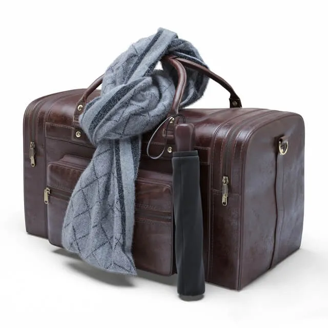 decoration – Leather Military Duffle Bag 3ds Max