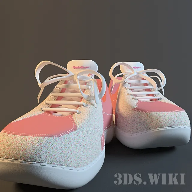 decoration – Leather shoes  REEBOK 3ds Max