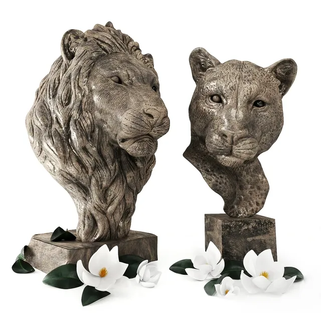 decoration – Lion sculpture 7 3ds Max