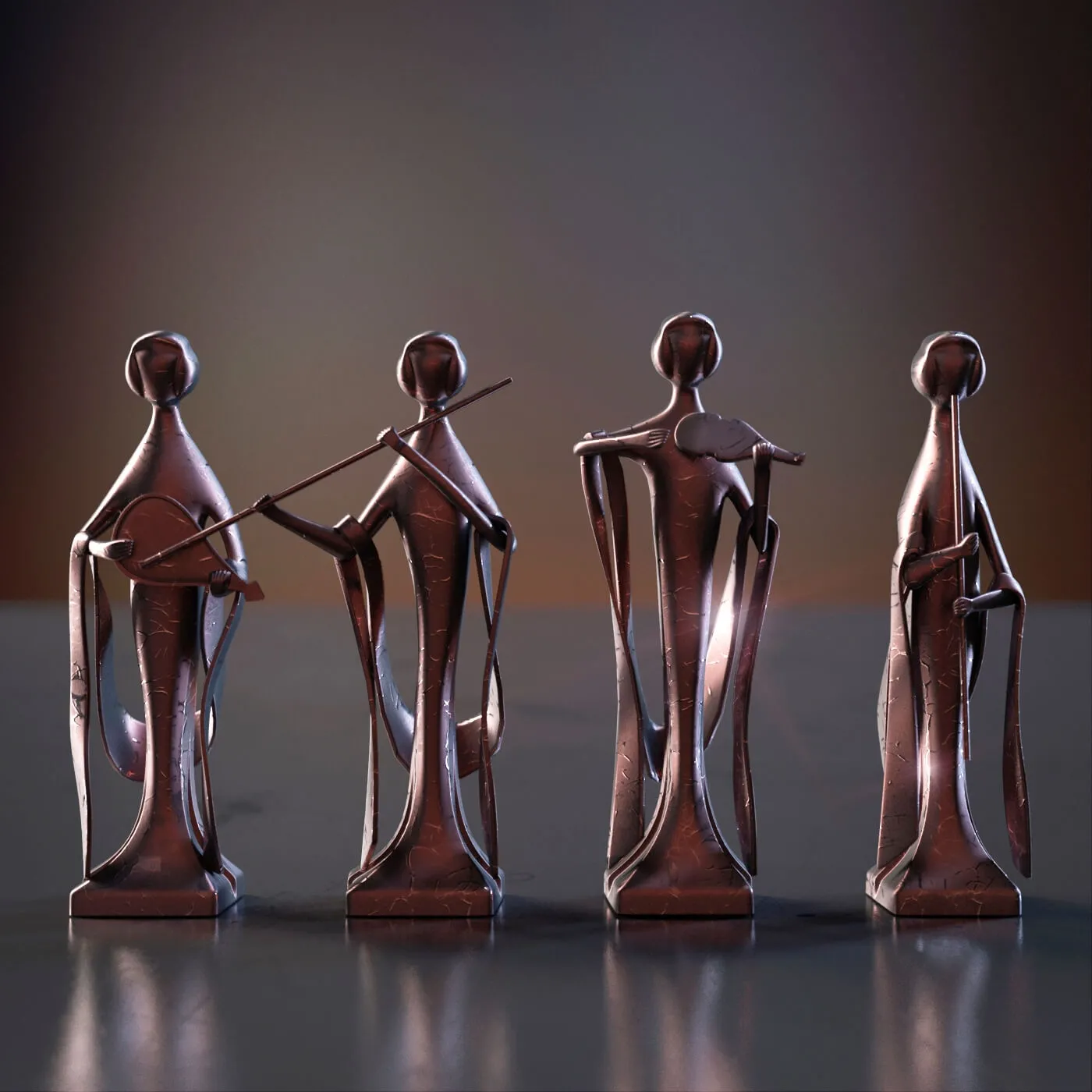 decoration – Little Orchestra decorative objects 3ds Max