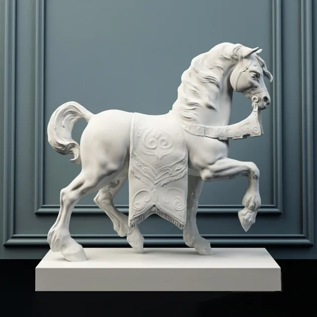 decoration – Lladro sculpture palace horse 3ds Max