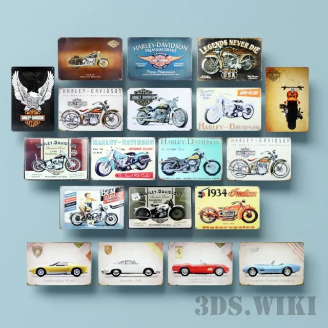 decoration – Metal plates 3ds Max