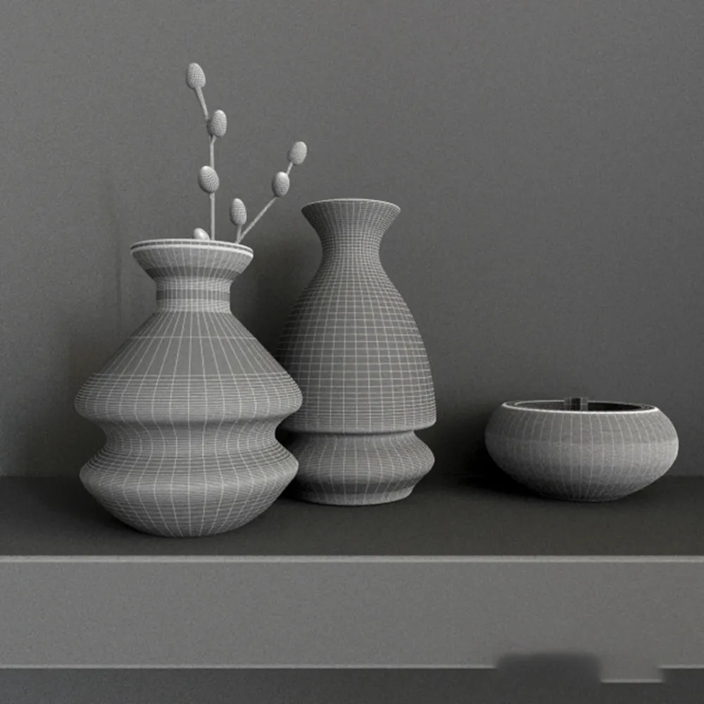 decoration – Metal vases 3ds Max