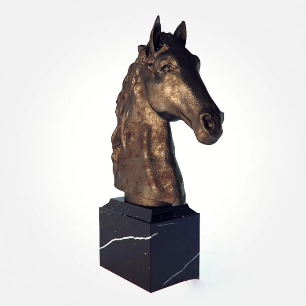 decoration – Metallic sculpture of a horse 3ds Max