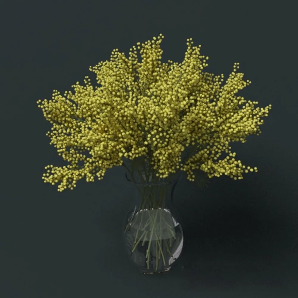 decoration – Mimosa flower 3ds Max