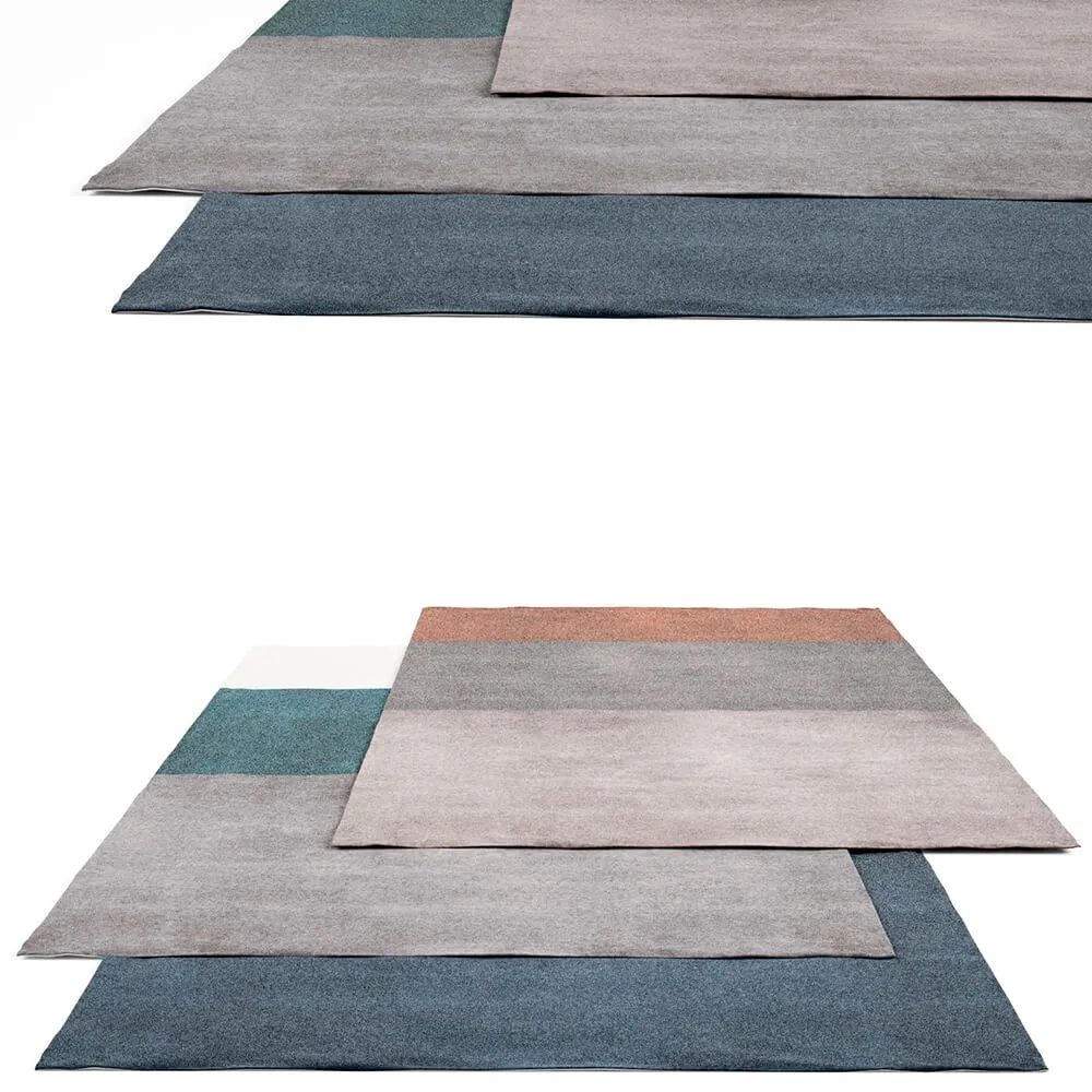 decoration – Minotti Dibbets Flag rug 3ds Max