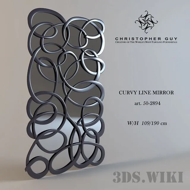 decoration – Mirror CG Curvy Line 50-2894 3ds Max