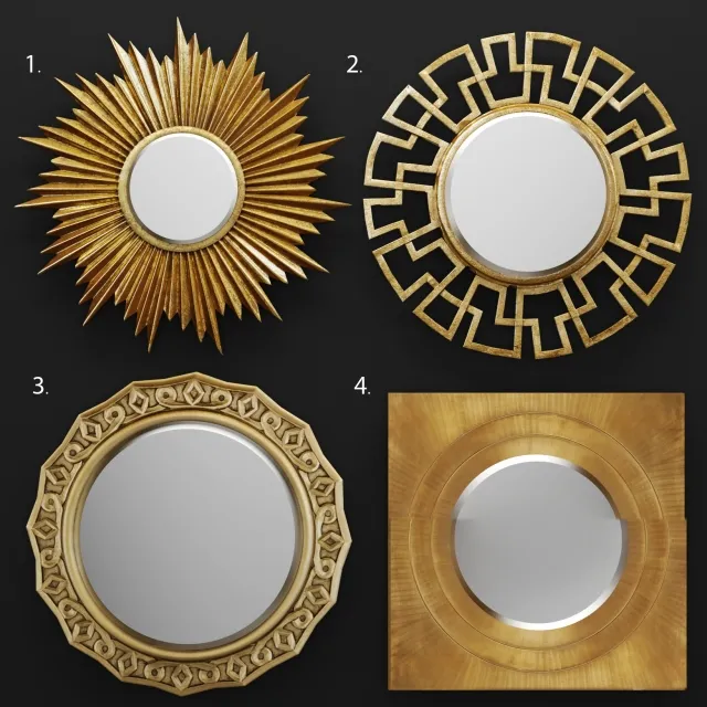 decoration – Mirror set by Bassett and House of Hampton 3ds Max