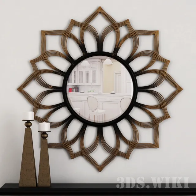 decoration – Mirror Sunflower Mirror 3ds Max