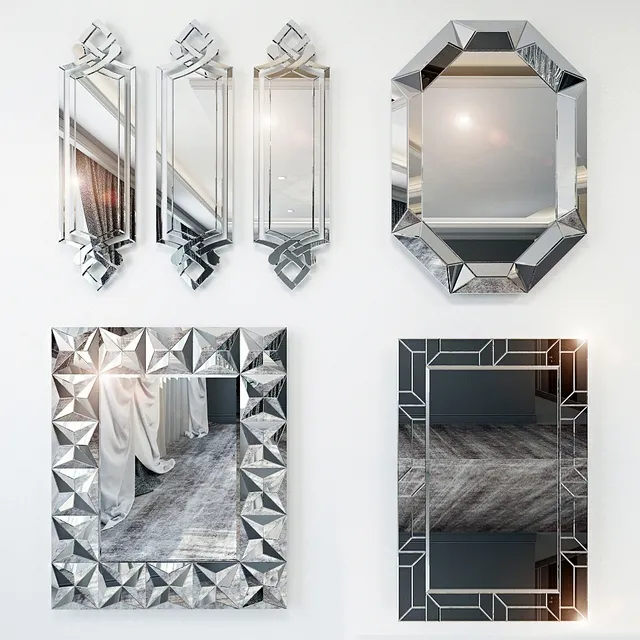 decoration – Mirrors in the Art Deco style 3ds Max