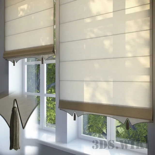decoration – Modern beautiful roman shades 3ds Max