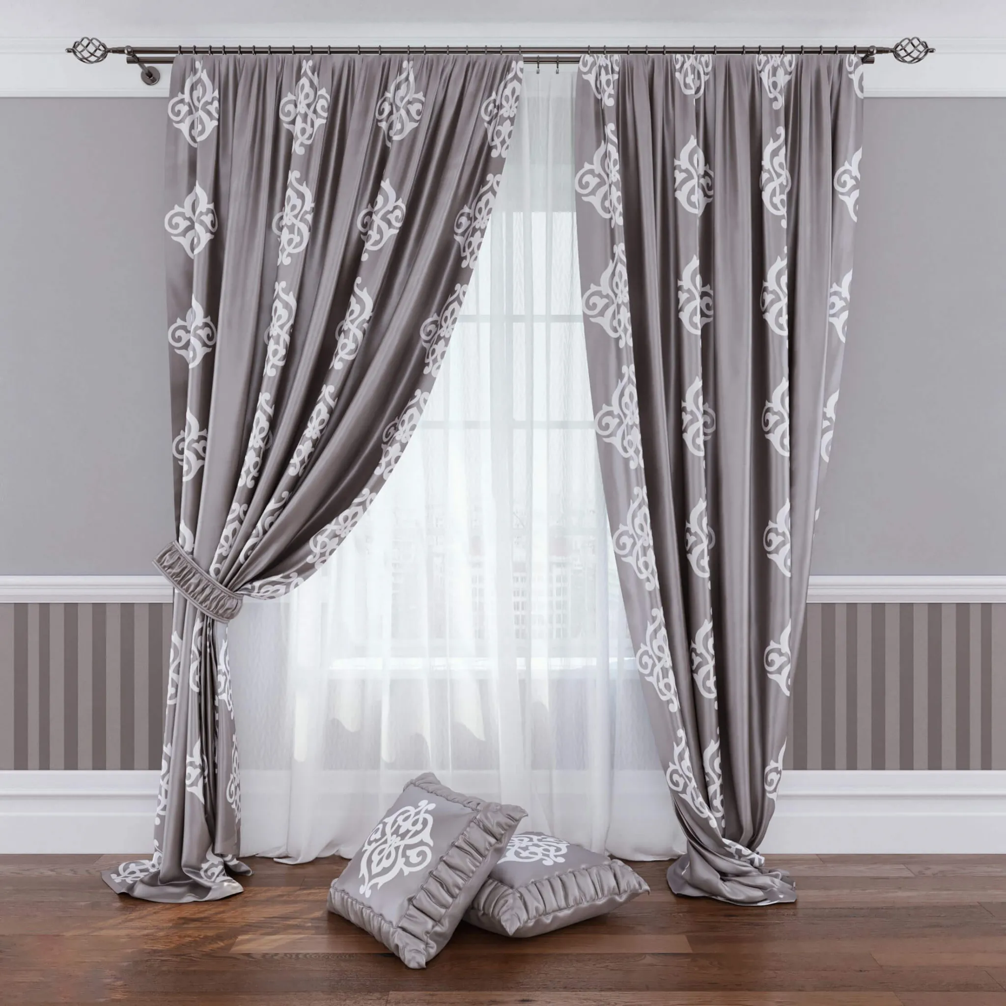 decoration – Modern curtain №6 3ds Max
