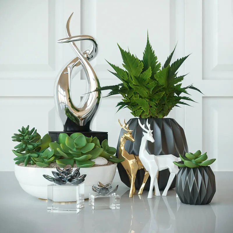 decoration – Modern decorative set 1 3ds Max