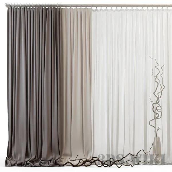 decoration – Modern designer curtain 3ds Max