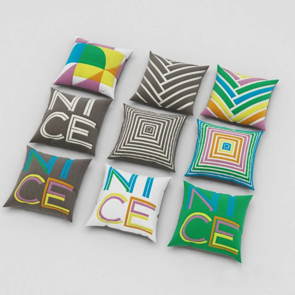 decoration – Modern multi-colored pillows 3ds Max