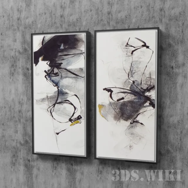 decoration – Modern Paintings 3ds Max