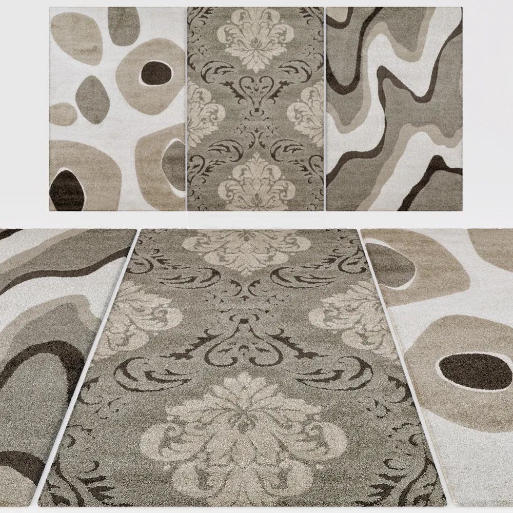 decoration – Modern rug set 5 3ds Max