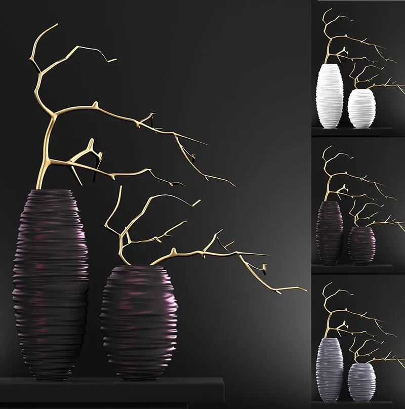 decoration – Modern Vases 4 3ds Max