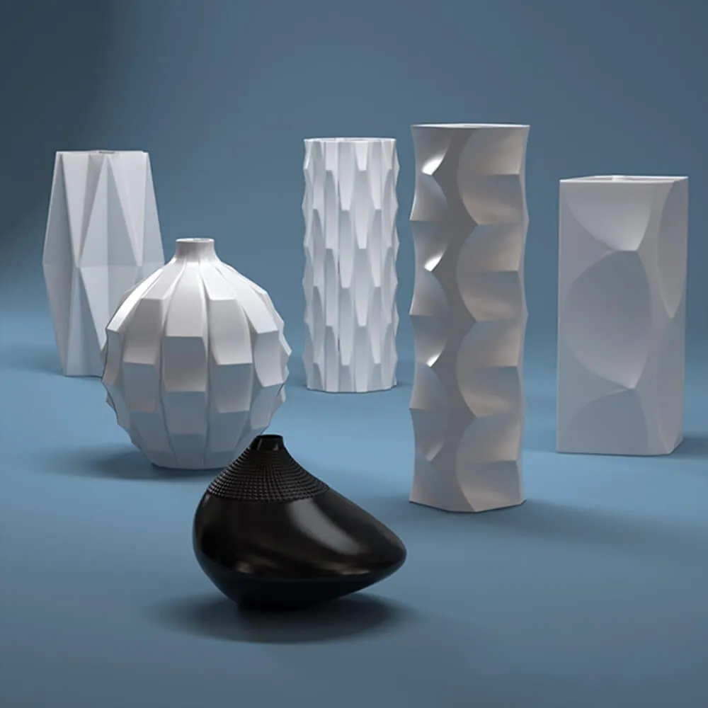 decoration – Modern vases with different shapes 3ds Max