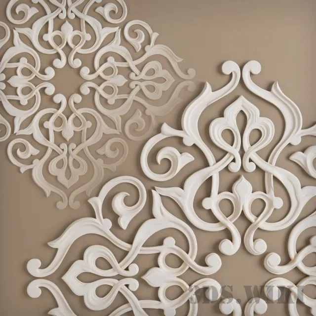 decoration – Modern very beautiful stucco 3ds Max