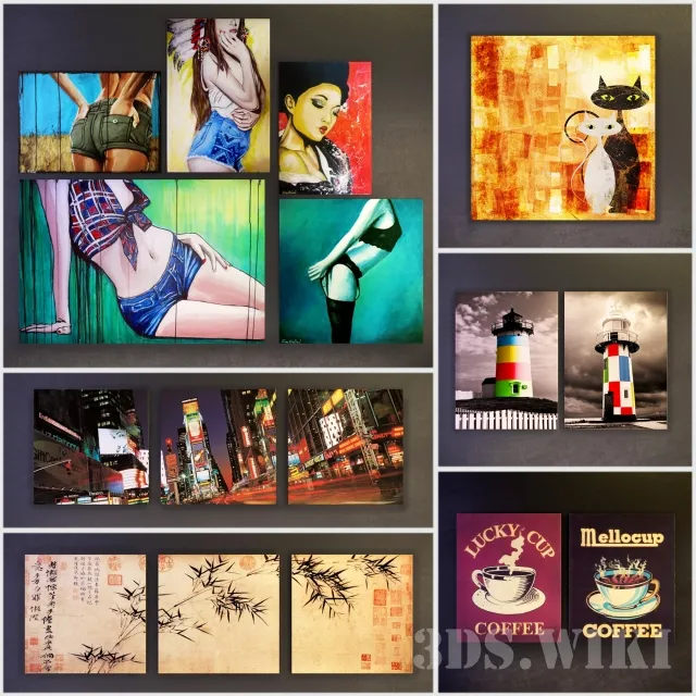 decoration – Modular pictures 3ds Max