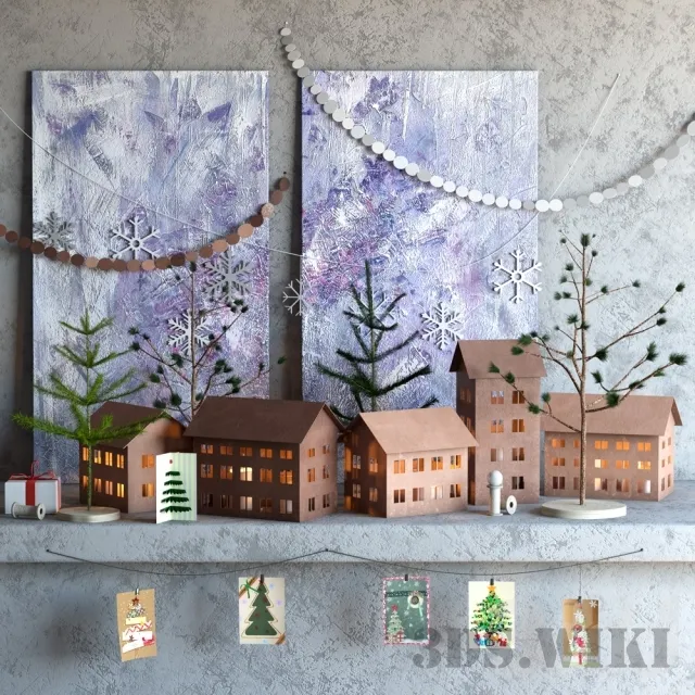 decoration – New Year’s decor 3ds Max