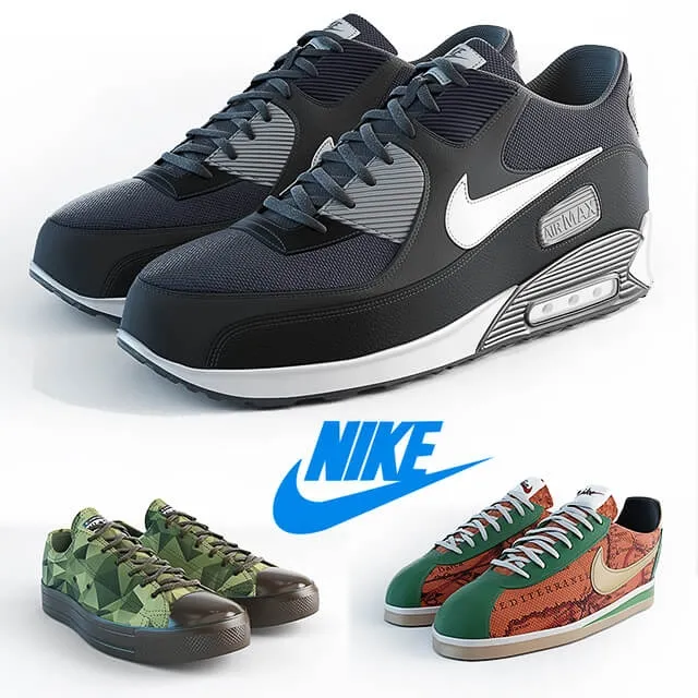 decoration – Nike – 50 shades of different 3ds Max