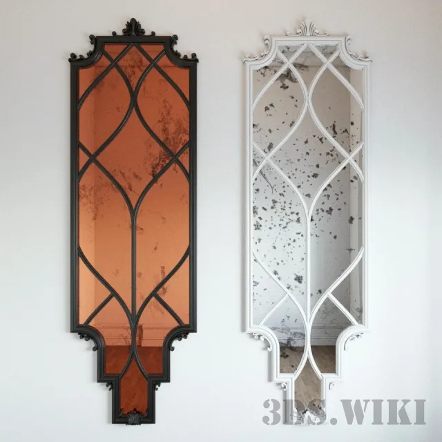 decoration – Old mirror with a metal frame 3ds Max