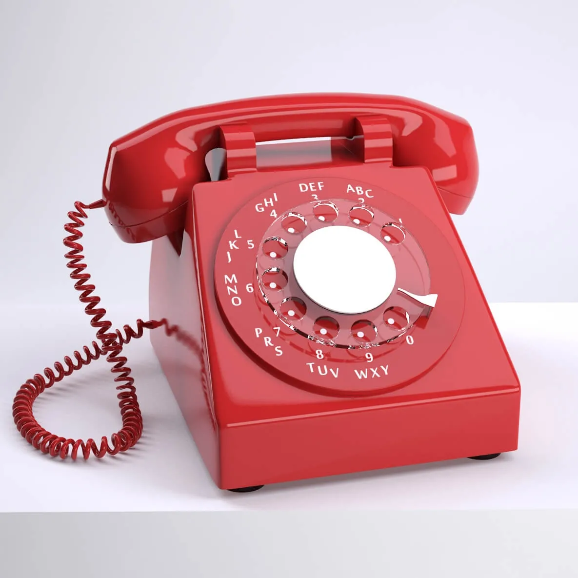 decoration – Old red phone 3ds Max