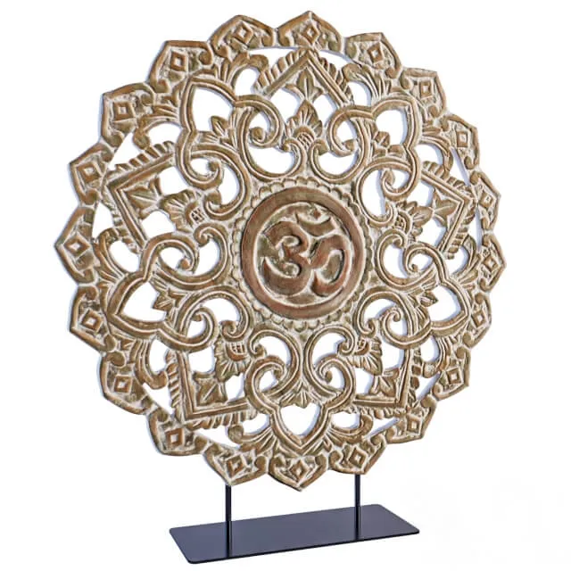 decoration – Om Symbol Sculpture On Stand 3ds Max