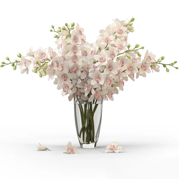 decoration – Orchids with willow branches 04 3ds Max
