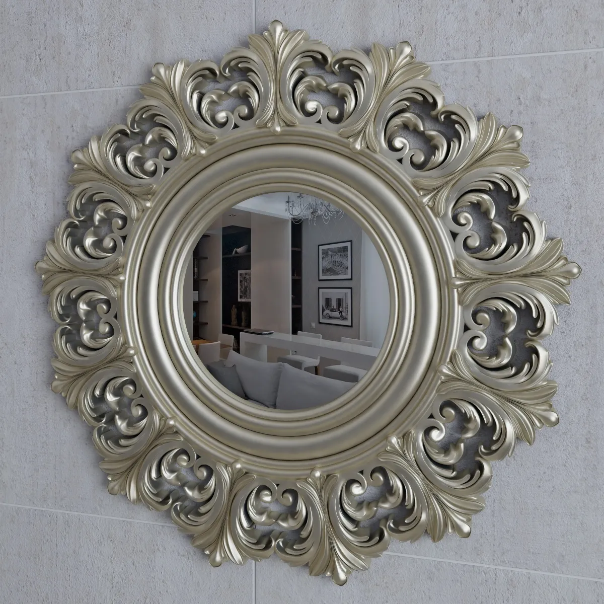 decoration – Oval mirror 89 3ds Max